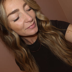 Golden purple necklace