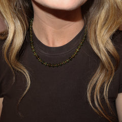 Golden green necklace